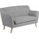 Skandi Grey Fabric 2 Seater Sofa